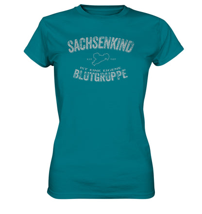 Sachsenkind eine eigene Blutgruppe - Sachsen - Ladies Premium Shirt - MOANDO-SHOP - Lady-Shirts