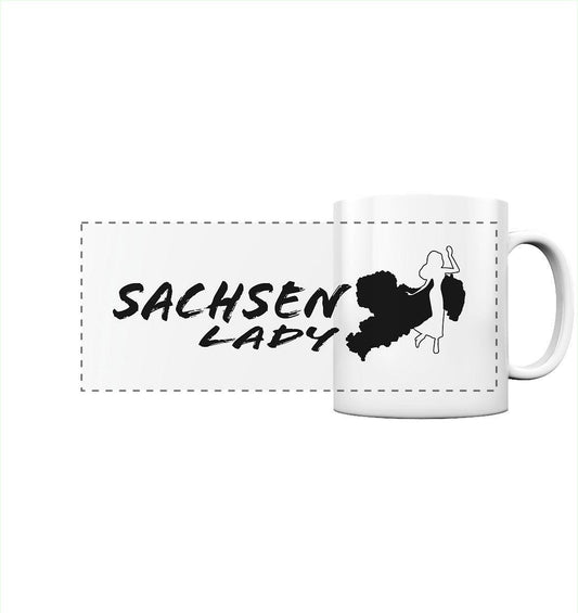 Sachsenlady - Sachsenladie - Sachsen - Dialekt - Panorama Tasse - MOANDO-SHOP - Tassen