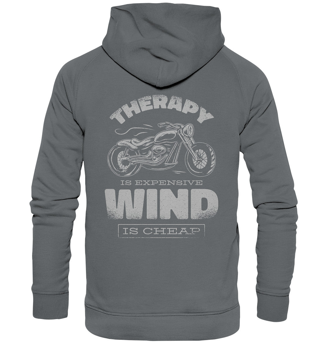 therapy is expensive wind is cheap - motorrad - rückendruck - basic unisex hoodie clothing tops basic unisex hoodie hoodies