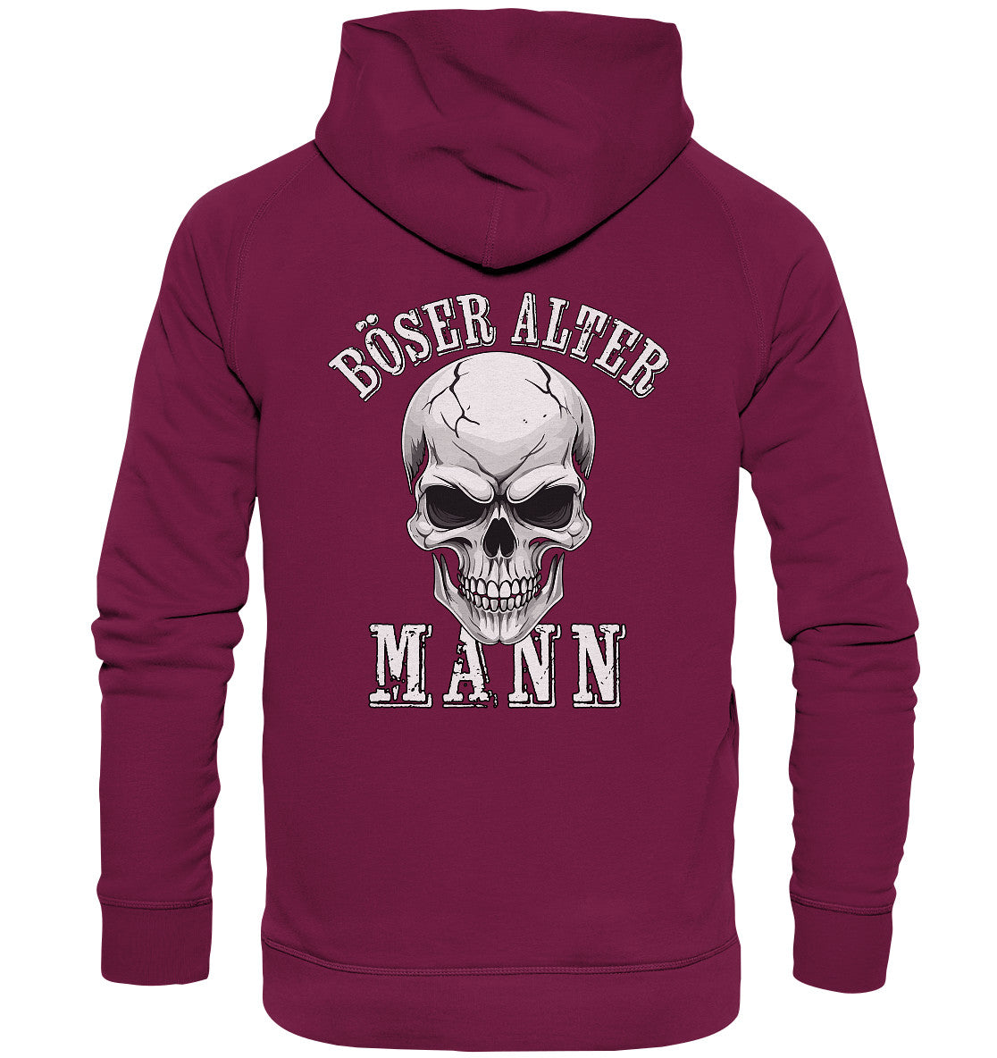 böser alter mann - rückendruck - basic unisex hoodie clothing tops basic unisex hoodie,motorrad hoodies