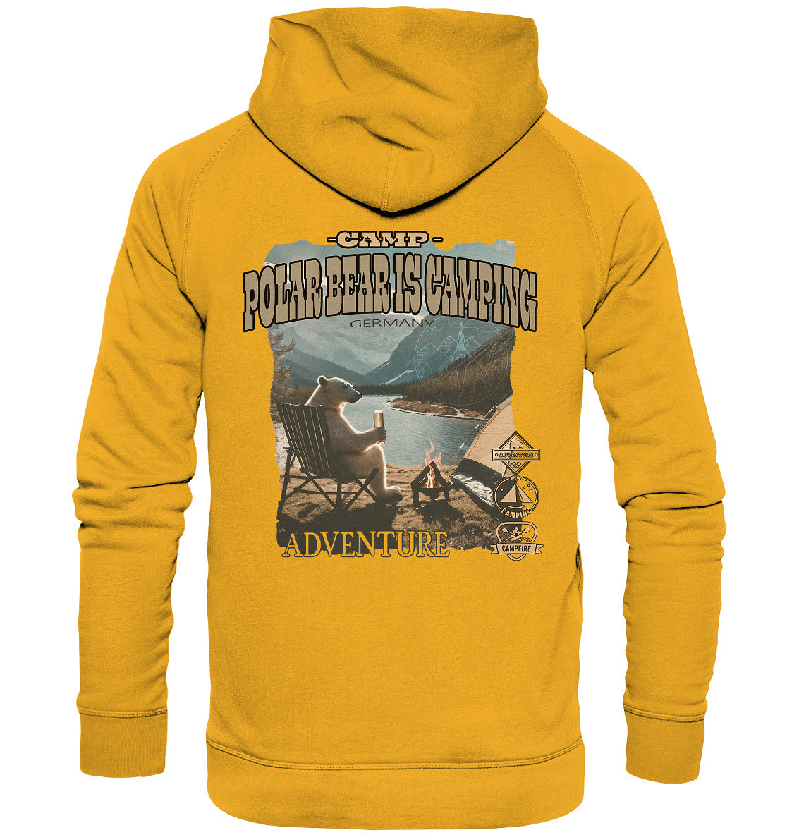 eisbär ist campen - polar bear is camping - basic unisex hoodie