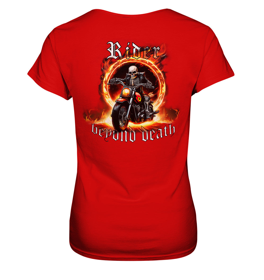 rider beyond death - fahrer (reiter) über den tod hinaus - rückendruck - ladies premium shirt clothing tops clothing tops ladies premium shirt,motorrad