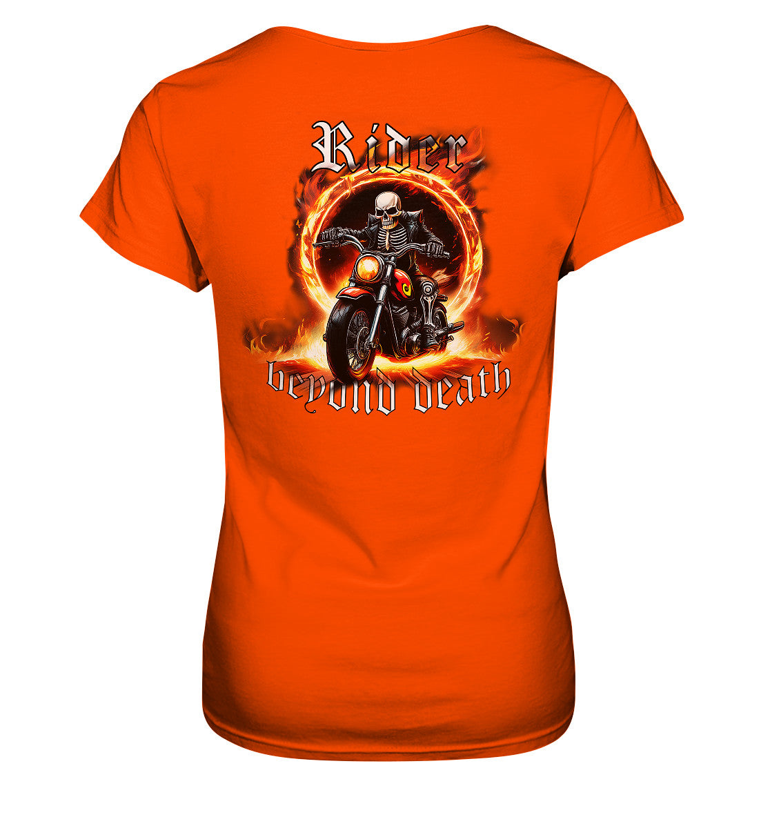 rider beyond death - fahrer (reiter) über den tod hinaus - rückendruck - ladies premium shirt clothing tops clothing tops ladies premium shirt,motorrad