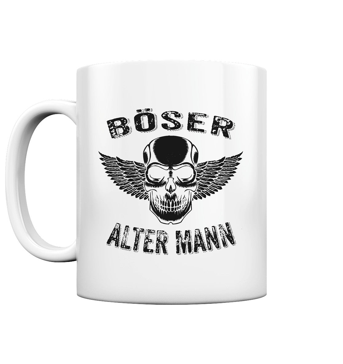 böser alter mann - motorrad - bike - tasse glossy