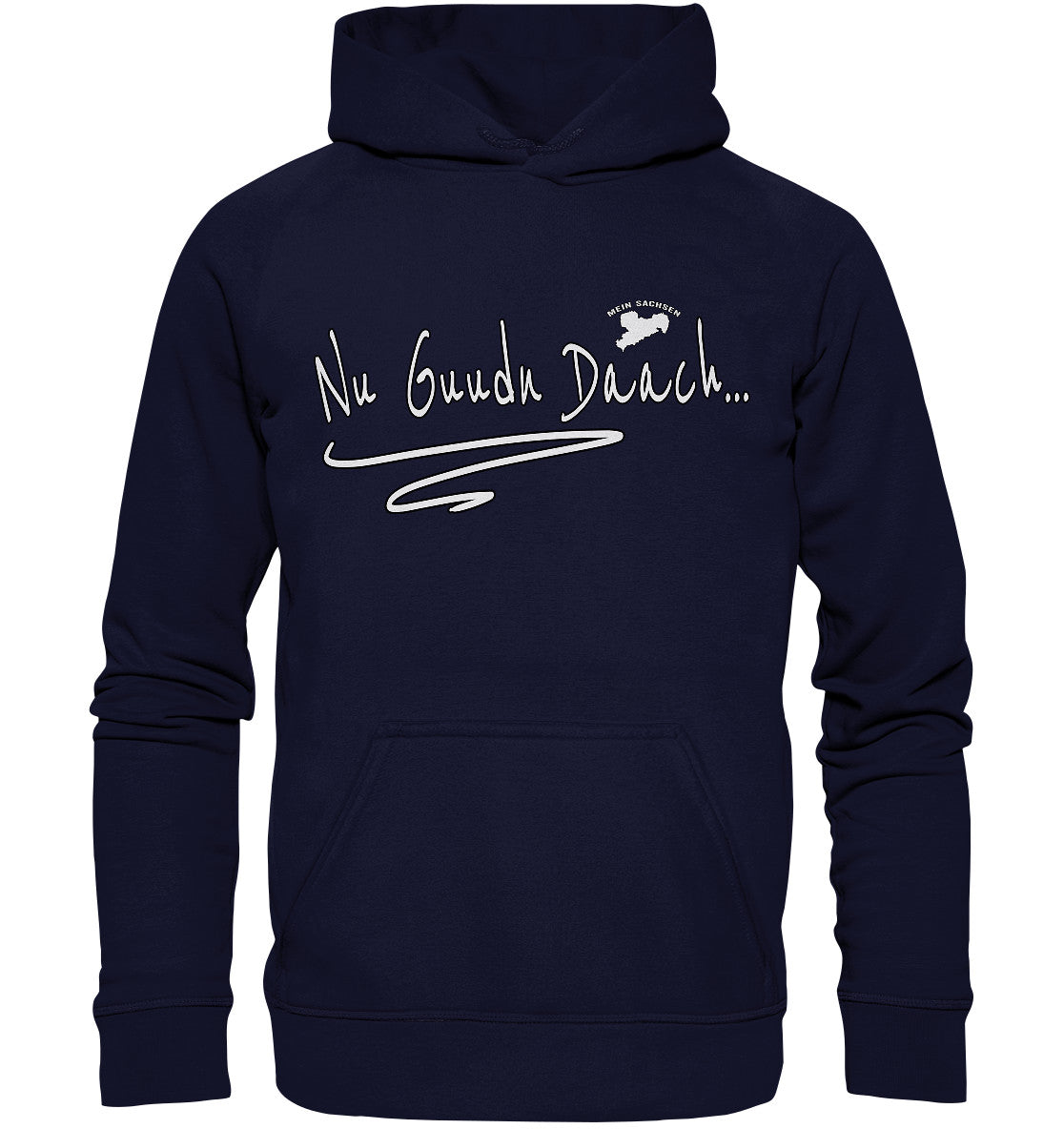 nu guudn daach - sächsisch - dialekt - basic unisex hoodie clothing tops clothing tops basic unisex hoodie,sachsen