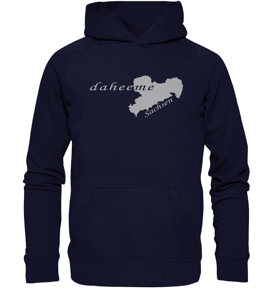 daheeme - zu hause - sächsisch - basic unisex hoodie