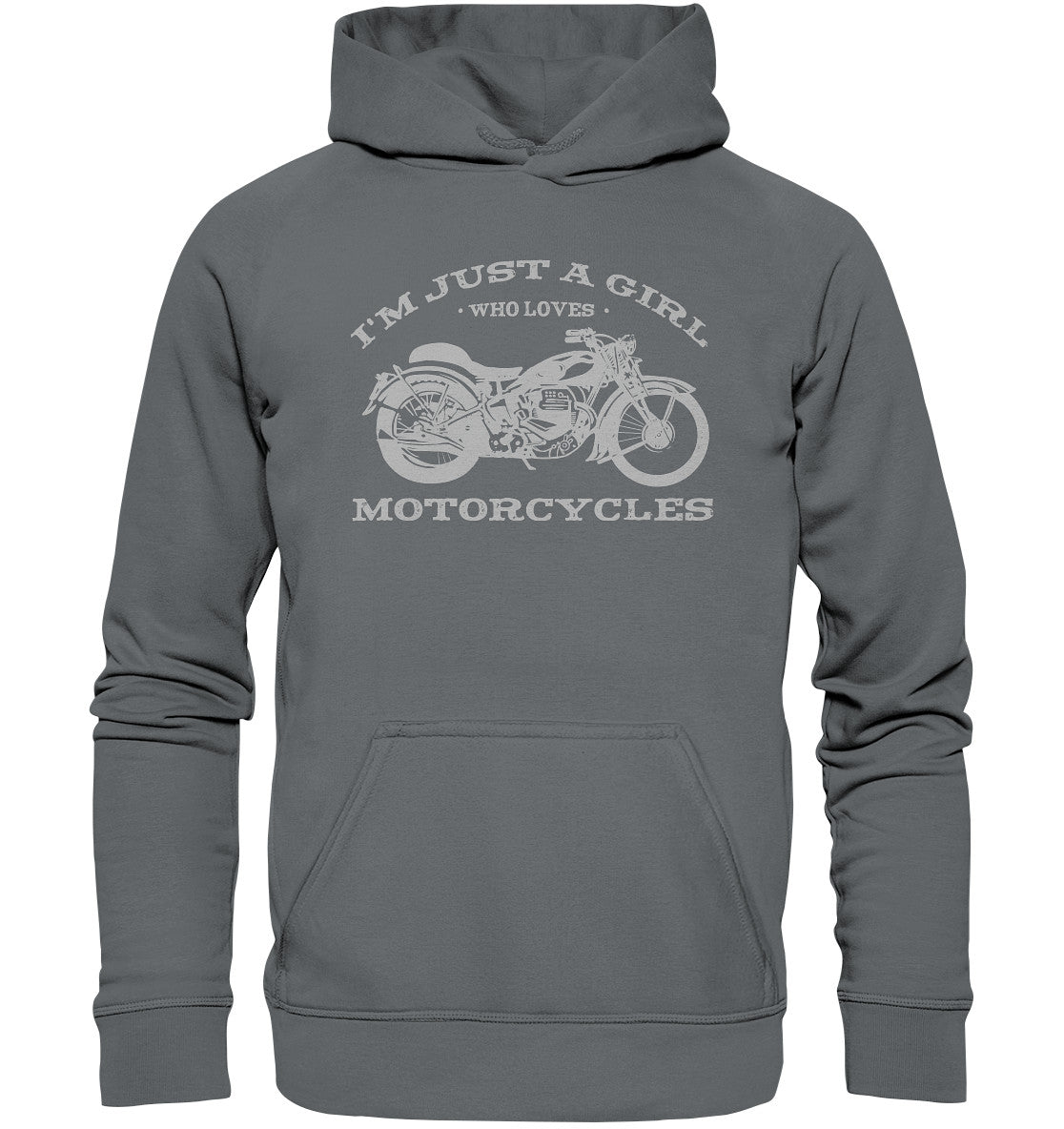 i´m just a girl who loves motorcycles - damen - bike - motorrad - basic unisex hoodie