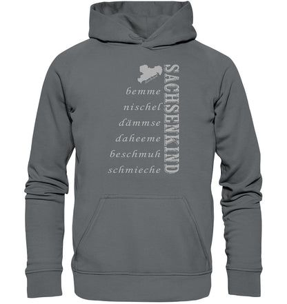 Sachsenkind - sächsische Worte - Sachsen - Dialekt - Basic Unisex Hoodie