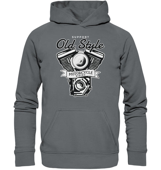 Old Style Motocycle Riding - Bike - Motorrad - Basic Unisex Hoodie