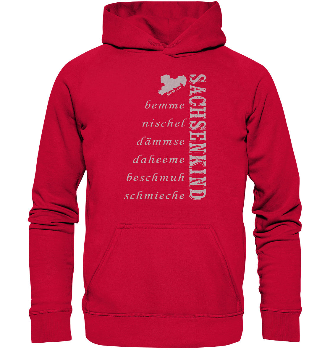 sachsenkind - sächsische worte - sachsen - dialekt - basic unisex hoodie