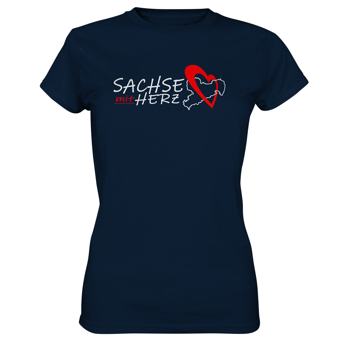 sachse mit herz - sachsen - ladies premium shirt clothing tops ladies premium shirt,sachsen lady-shirts