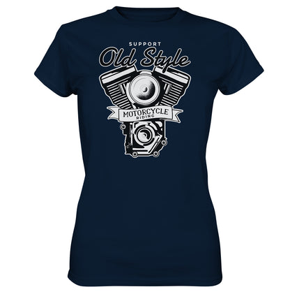 Old Style Motocycle Riding - Bike - Motorrad - Ladies Premium Shirt