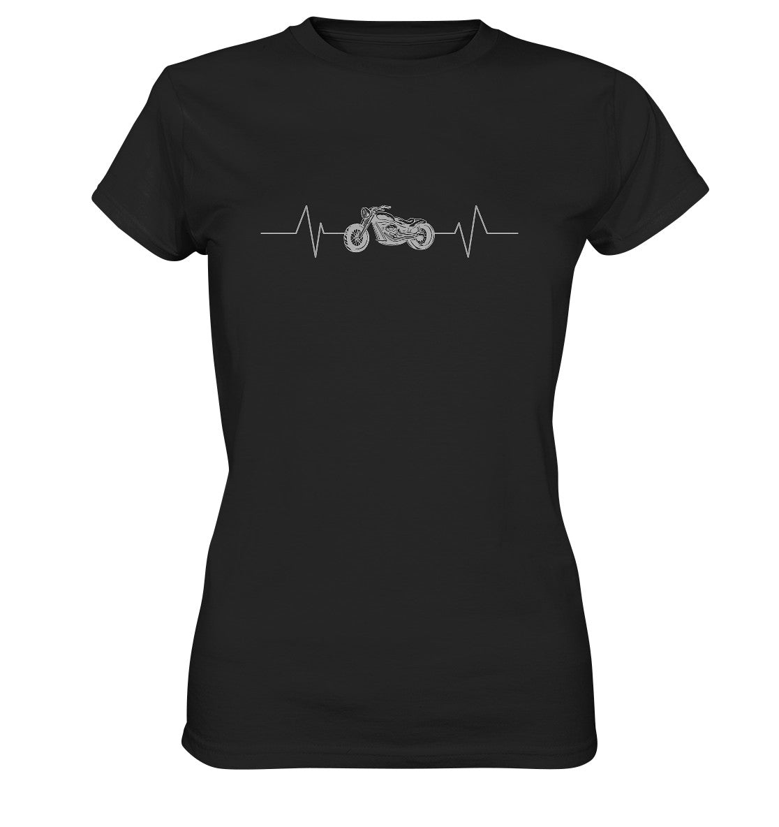 herzschlag motorrad / ekg / bikerfreude - ladies premium shirt