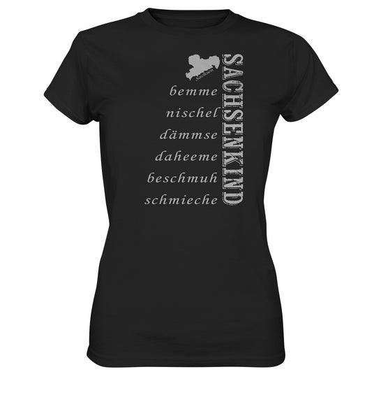 Sachsenkind - sächsische Worte - Sachsen - Dialekt - Ladies Premium Shirt