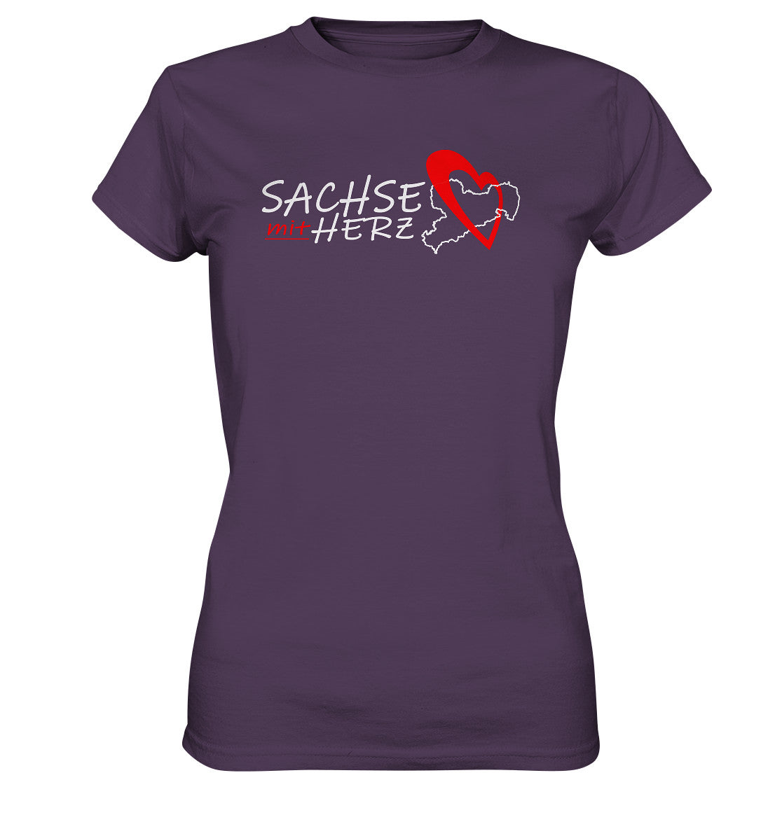 sachse mit herz - sachsen - ladies premium shirt clothing tops ladies premium shirt,sachsen lady-shirts