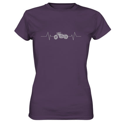 Herzschlag Motorrad / EKG / Bikerfreude - Ladies Premium Shirt