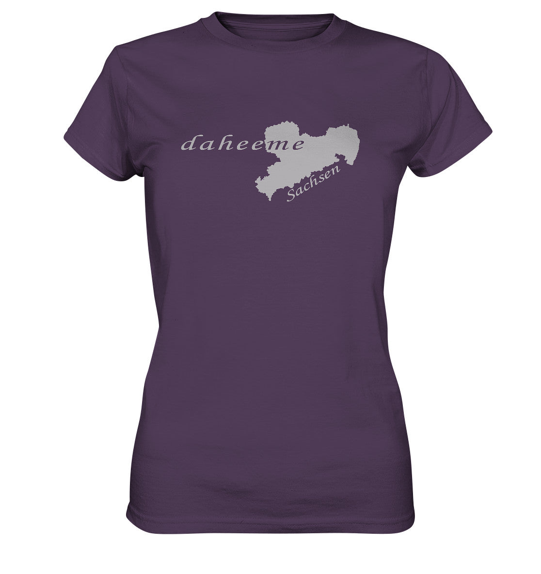 daheeme - zu hause - sächsisch - ladies premium shirt