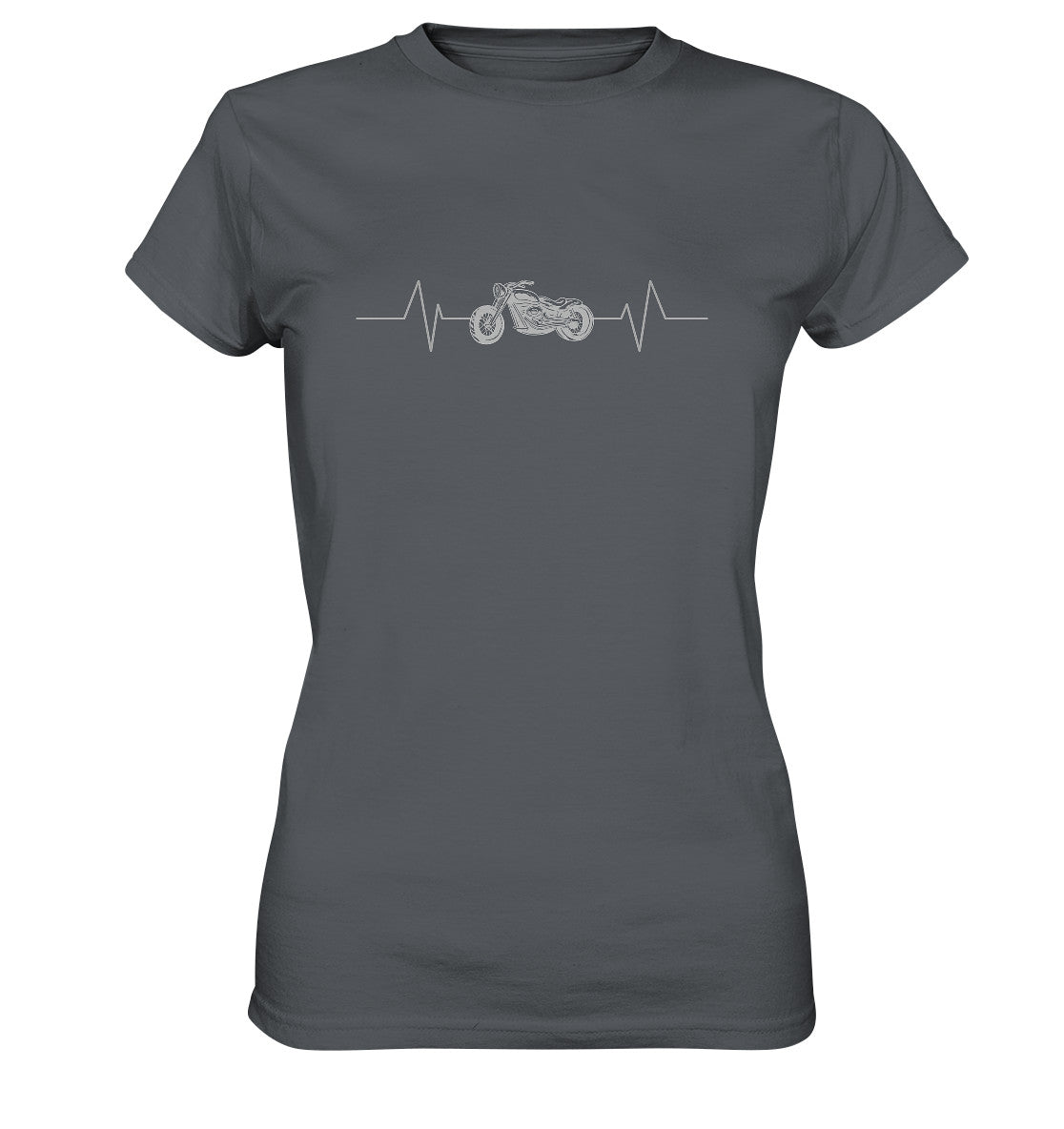 herzschlag motorrad / ekg / bikerfreude - ladies premium shirt