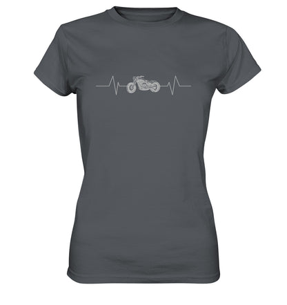 Herzschlag Motorrad / EKG / Bikerfreude - Ladies Premium Shirt