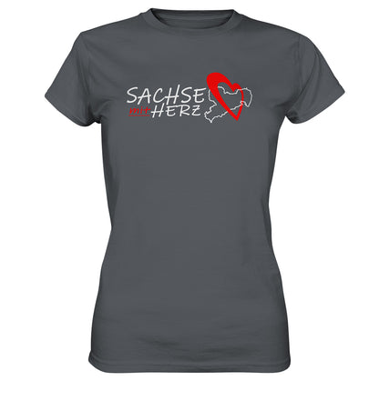 Sachse mit Herz - Sachsen - Ladies Premium Shirt Clothing Tops Ladies Premium Shirt,sachsen Lady-Shirts