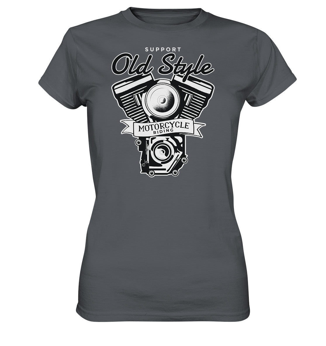 old style motocycle riding - bike - motorrad - ladies premium shirt