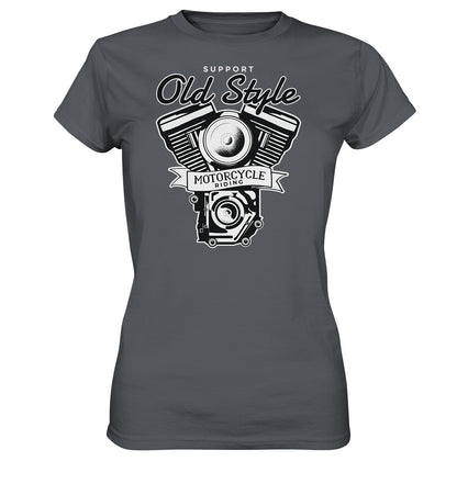 Old Style Motocycle Riding - Bike - Motorrad - Ladies Premium Shirt