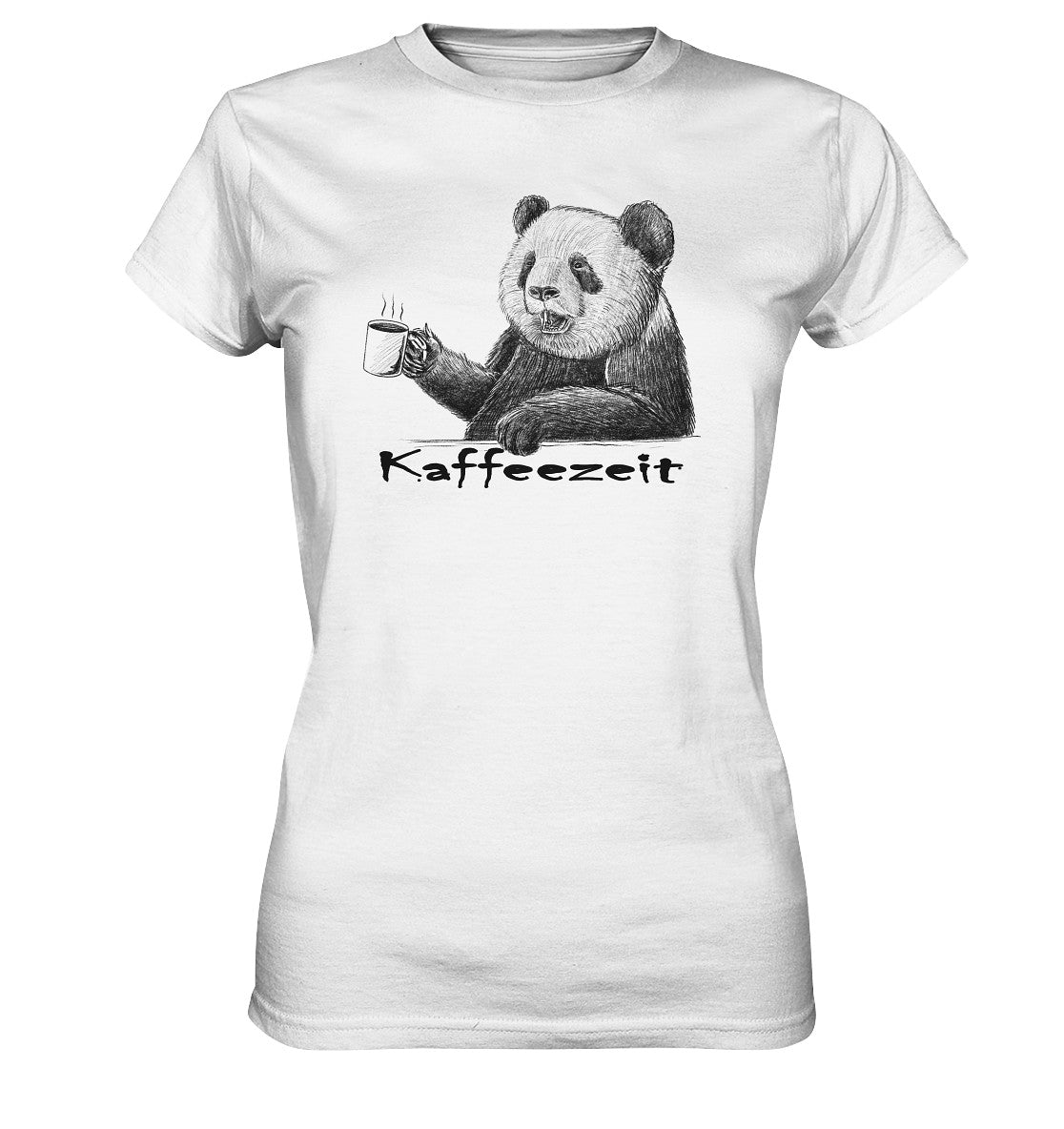 pandabär kaffeezeit - ladies premium shirt