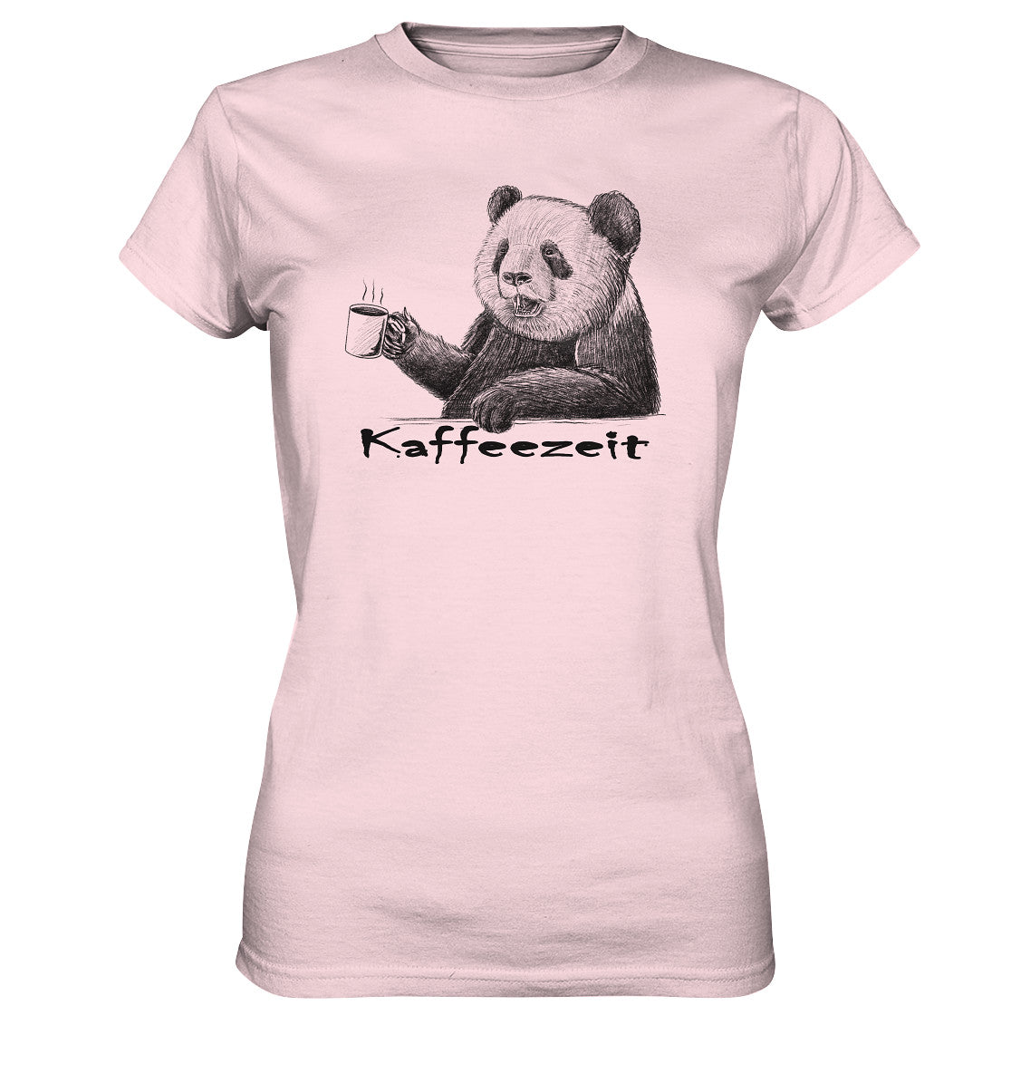 pandabär kaffeezeit - ladies premium shirt