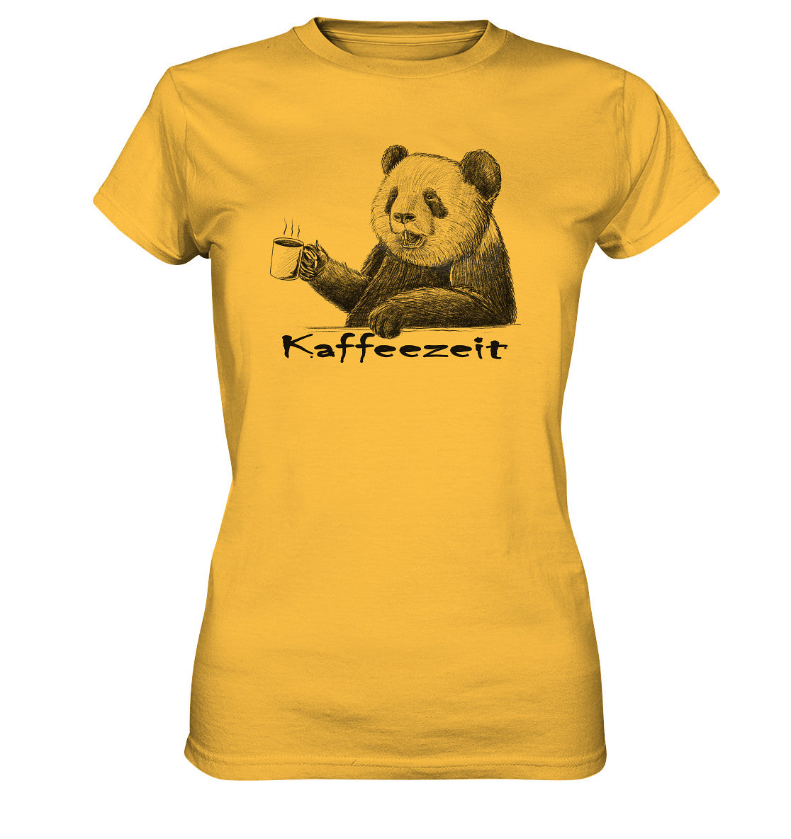 pandabär kaffeezeit - ladies premium shirt