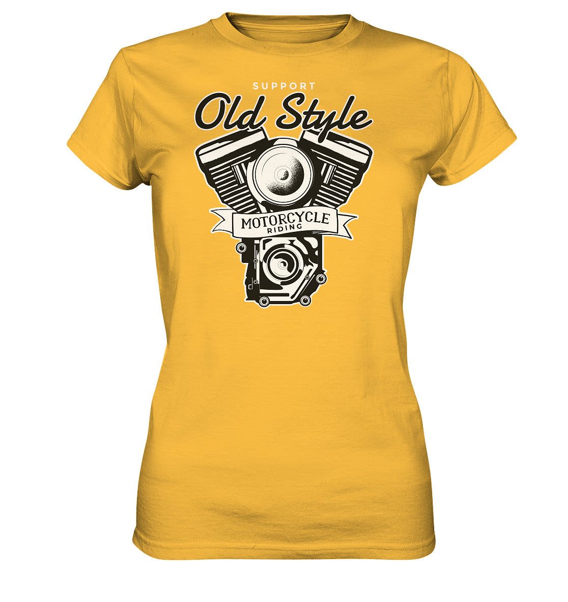 old style motocycle riding - bike - motorrad - ladies premium shirt