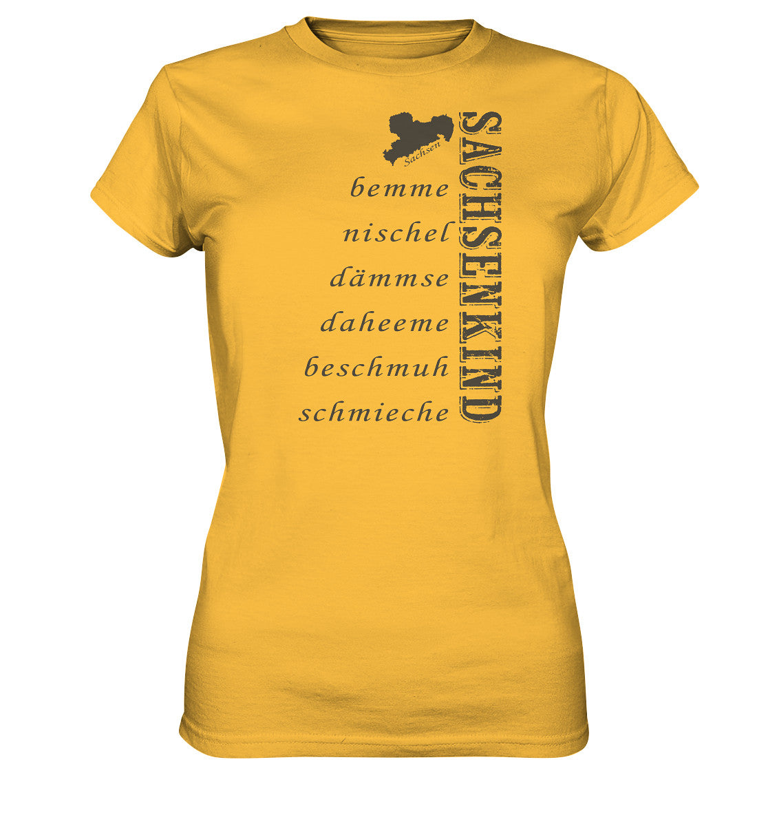 sachsenkind - sächsische worte - sachsen - dialekt - ladies premium shirt