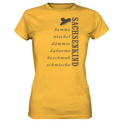 Sachsenkind - sächsische Worte - Sachsen - Dialekt - Ladies Premium Shirt