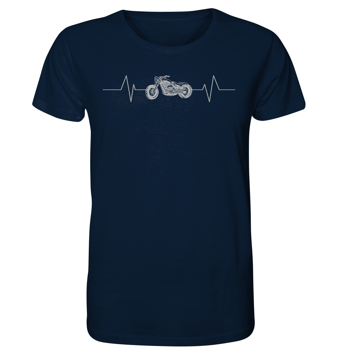 herzschlag motorrad / ekg / bikerfreude - organic shirt