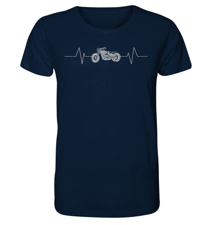 Herzschlag Motorrad / EKG / Bikerfreude - Organic Shirt