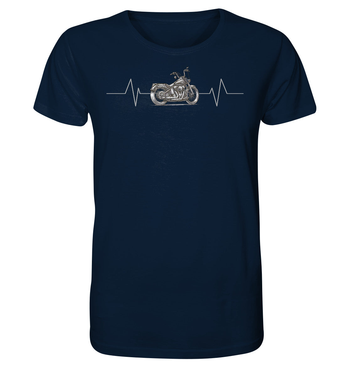 herzschlag motorrad / ekg / bikerfreude - organic shirt