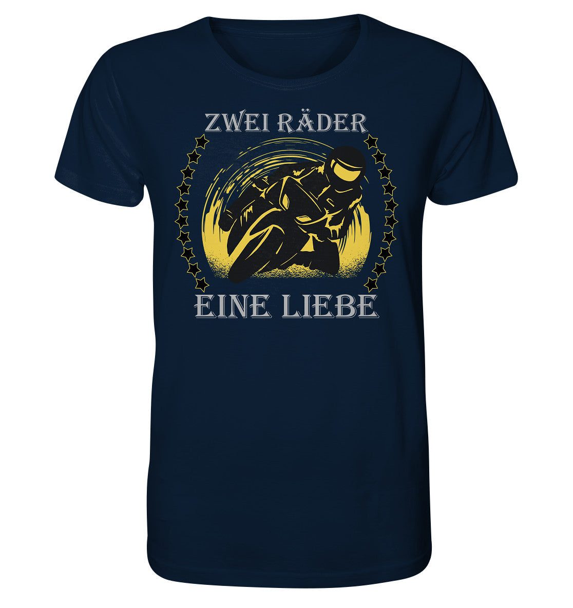 zwei räder, eine liebe - motorrad bike leidenschaft - organic shirt