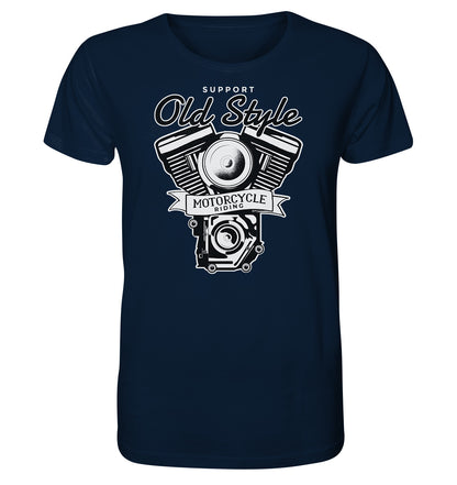 Old Style Motocycle Riding - Bike - Motorrad - Organic Shirt