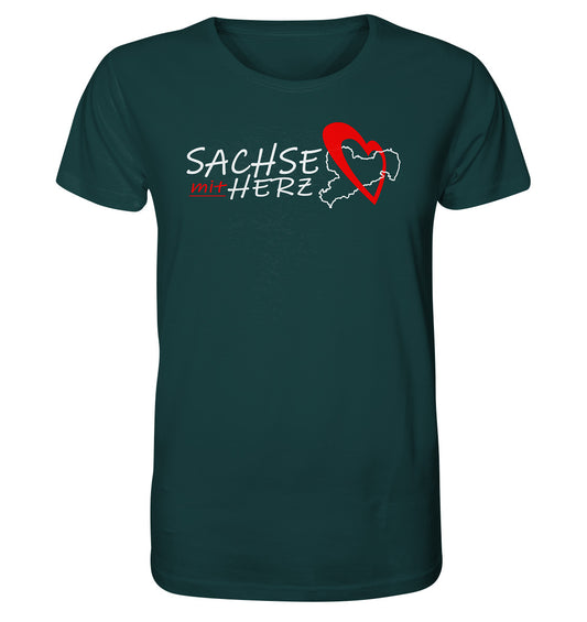 Sachse mit Herz - Sachsen - Organic Shirt Clothing Tops Organic Shirt,sachsen Unisex-Shirts