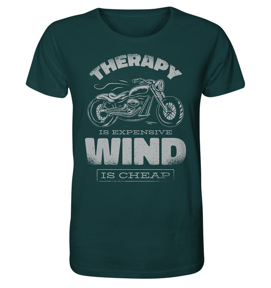 therapy is expensive wind is cheap - Motorrad - - Organic Shirt