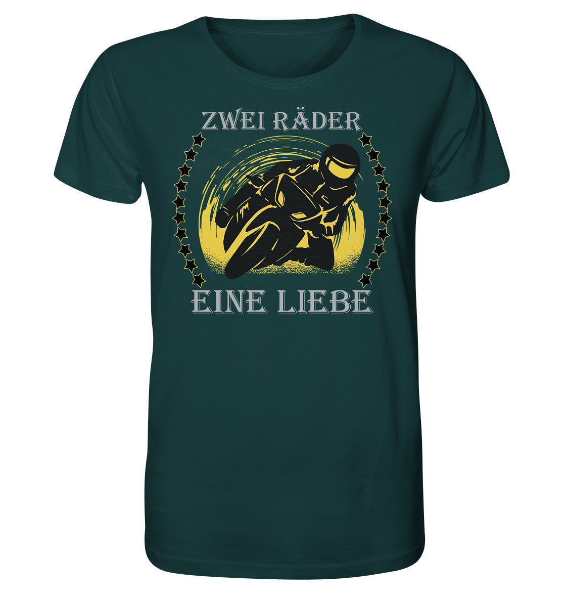 zwei räder, eine liebe - motorrad bike leidenschaft - organic shirt