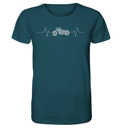 Herzschlag Motorrad / EKG / Bikerfreude - Organic Shirt