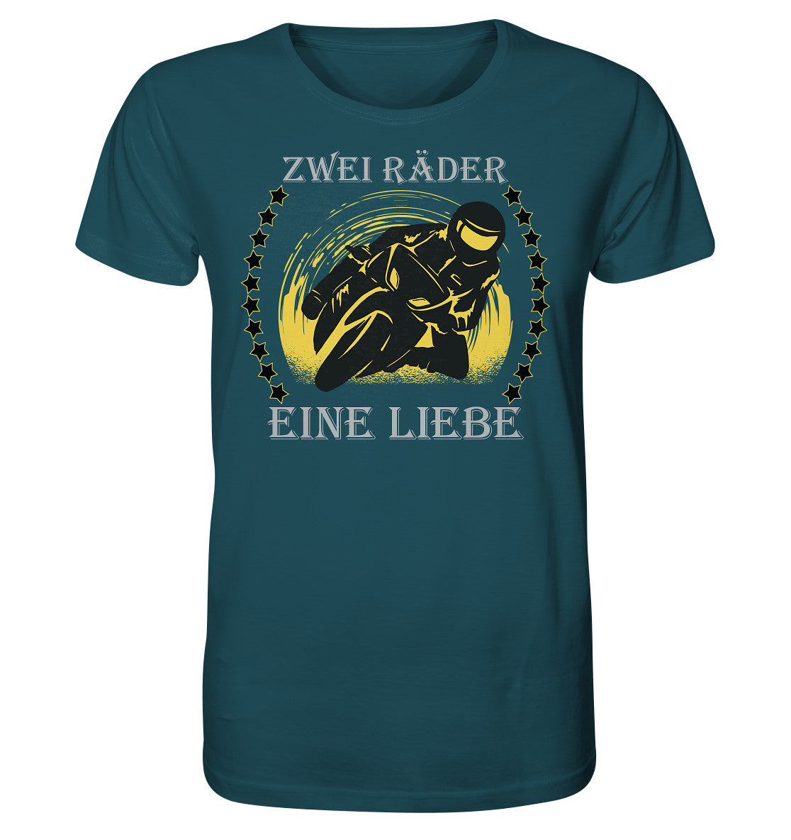 zwei räder, eine liebe - motorrad bike leidenschaft - organic shirt