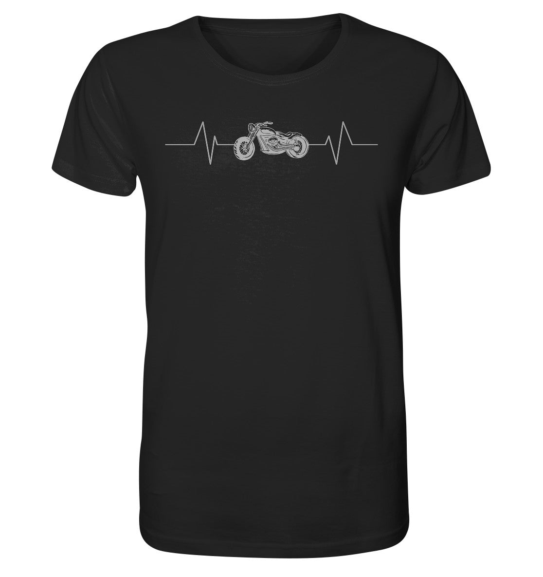 herzschlag motorrad / ekg / bikerfreude - organic shirt