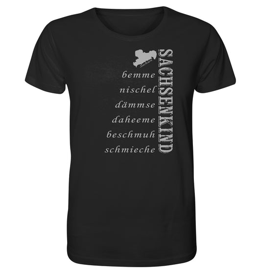 Sachsenkind - sächsische Worte - Sachsen - Dialekt - Organic Shirt