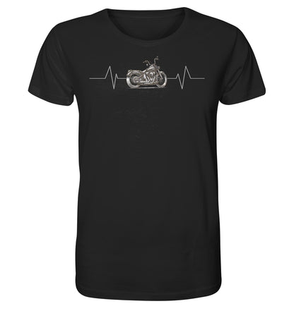 Herzschlag Motorrad / EKG / Bikerfreude - Organic Shirt