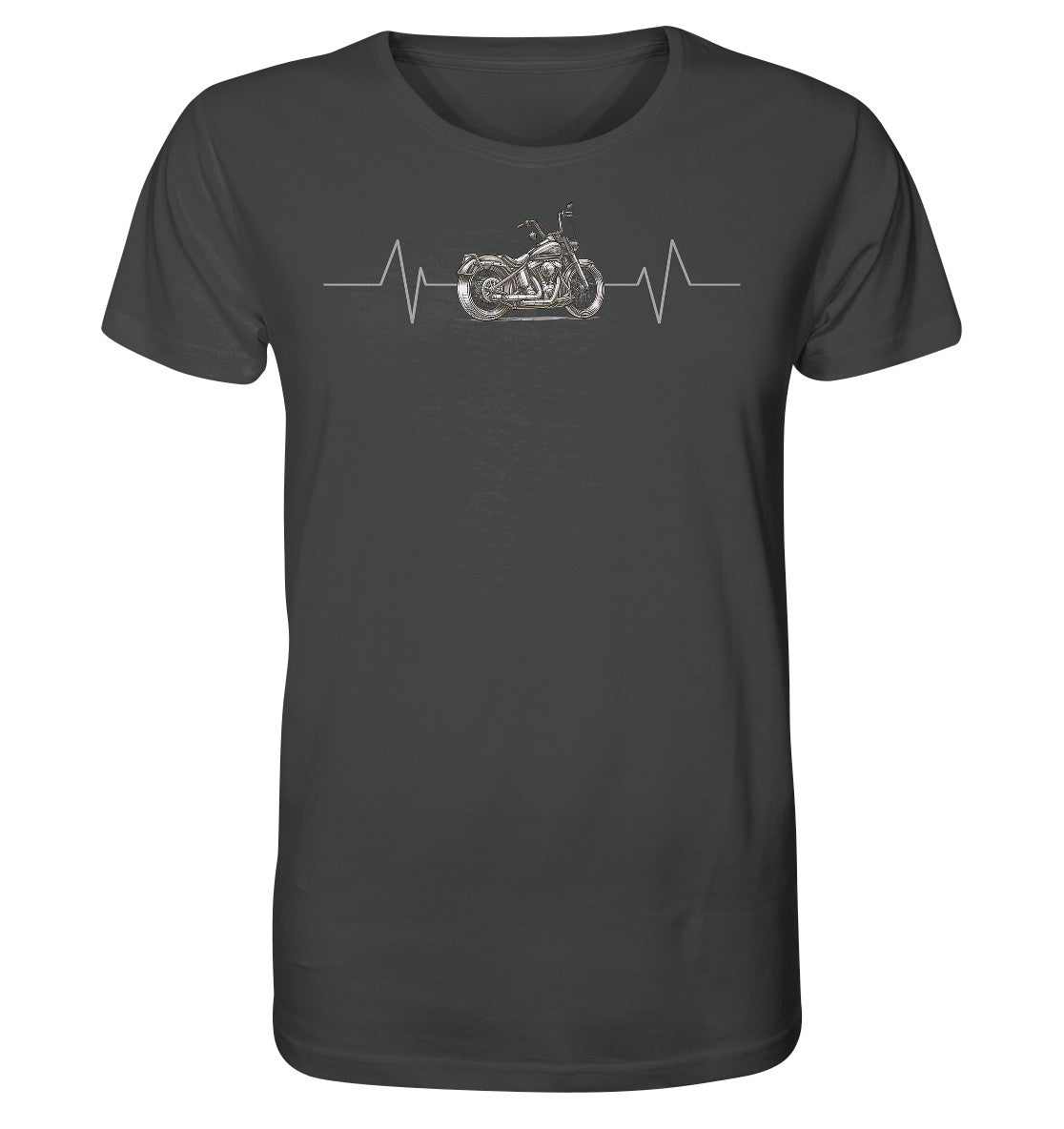 herzschlag motorrad / ekg / bikerfreude - organic shirt