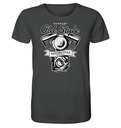 Old Style Motocycle Riding - Bike - Motorrad - Organic Shirt