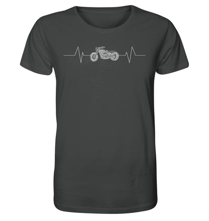 Herzschlag Motorrad / EKG / Bikerfreude - Organic Shirt