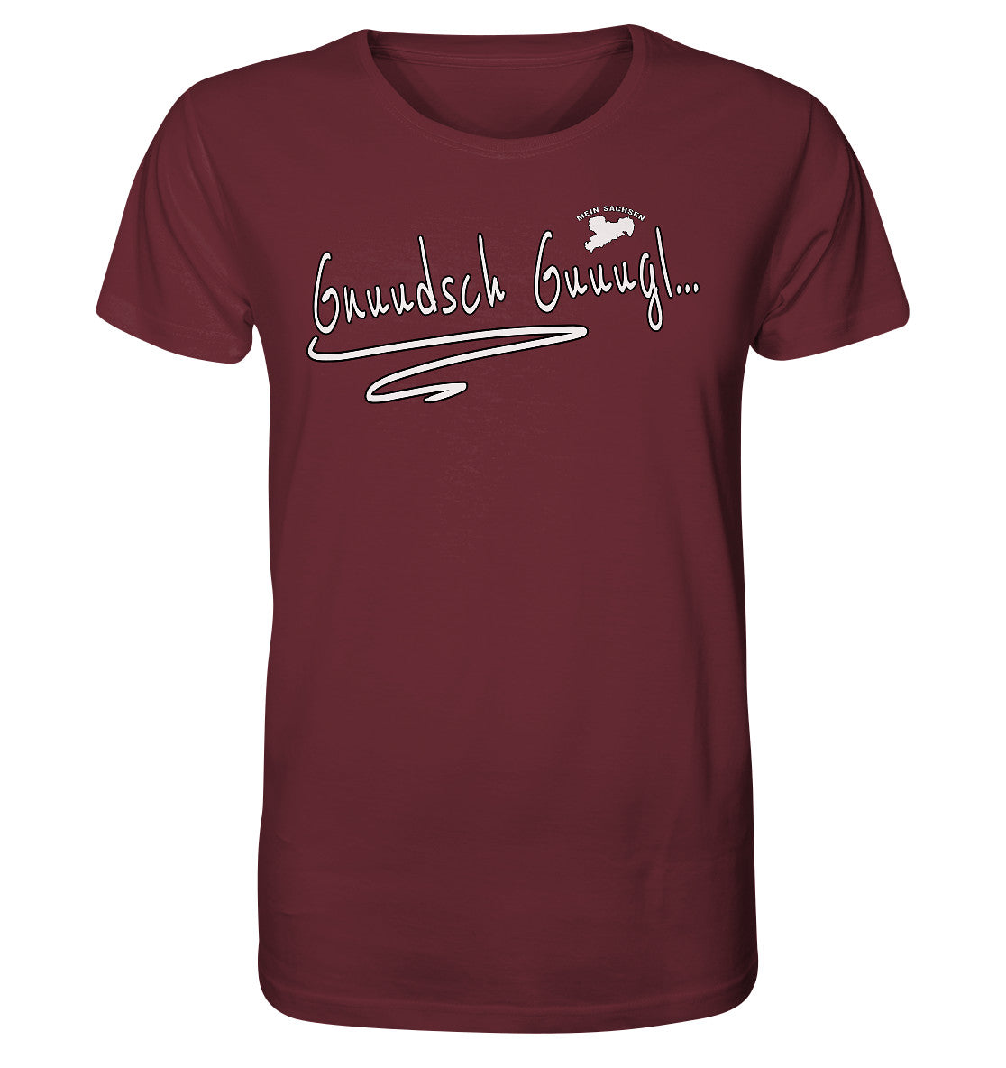 gnuudsch guuugl - knutschkugel - sächsisch - spruch - organic shirt