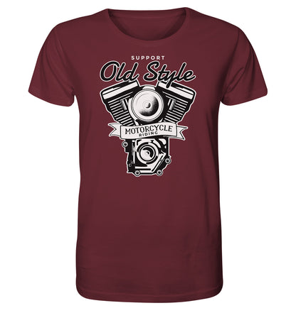 Old Style Motocycle Riding - Bike - Motorrad - Organic Shirt